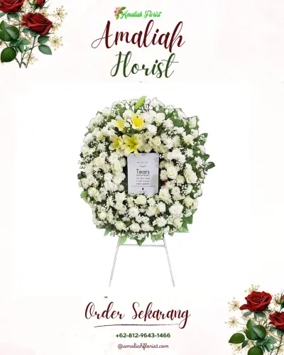 Krans Bunga Duka Cita di Ampenan Utara