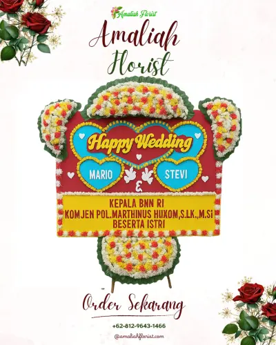 Karangan Papan Bunga Pernikahan di Ampenan Utara
